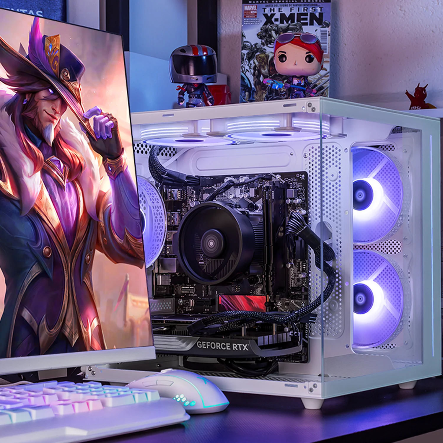 PC Gamer Completa Xtreme PC Gaming NVIDIA GeForce RTX 5060 AMD Ryzen 7 5700 16GB SSD 1TB Monitor Curvo 23.8 180Hz WIFI White gaming 1080p, estudios y multitarea - Image 6