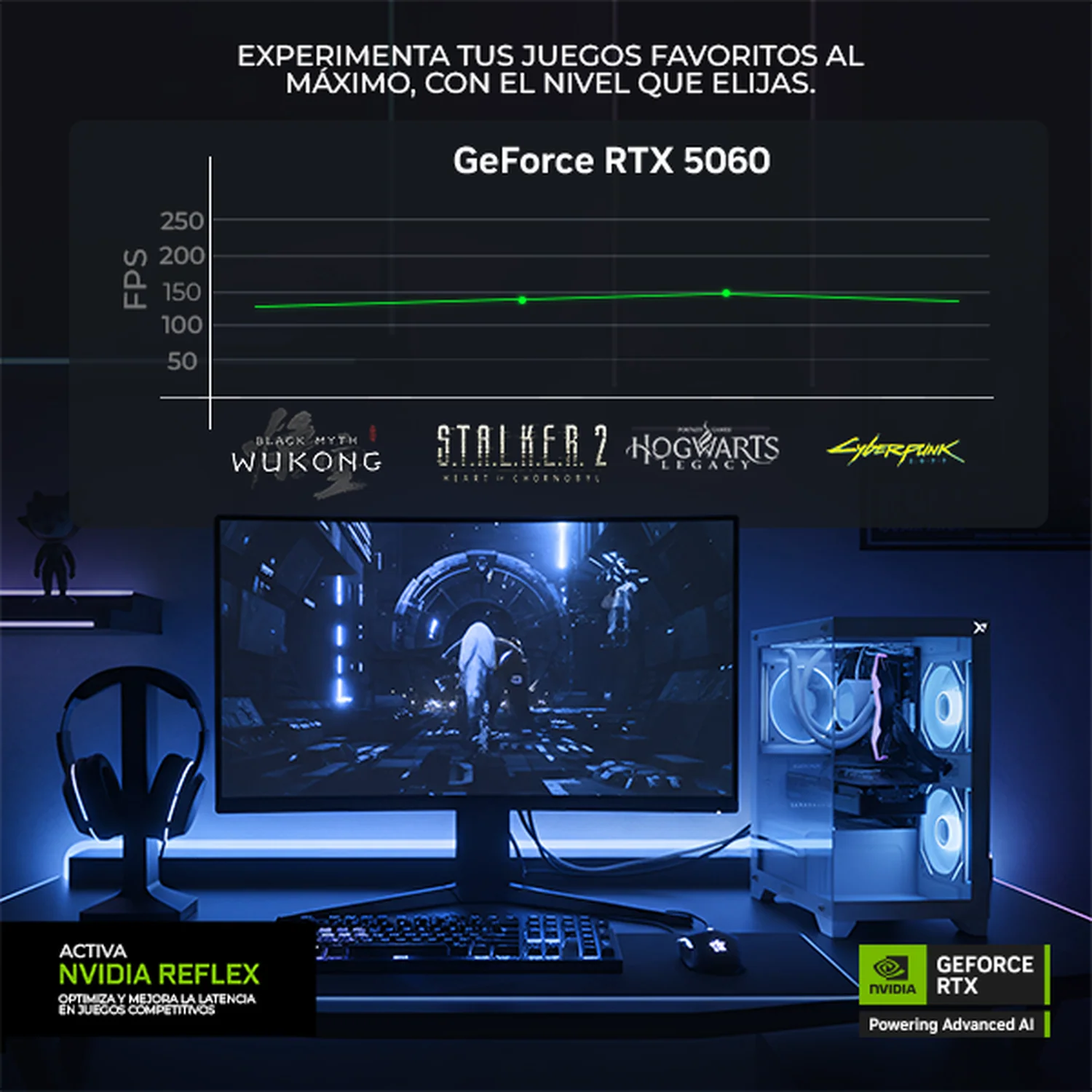 PC Gamer Xtreme PC Gaming NVIDIA GeForce RTX 5060 AMD Ryzen 7 9700X 16GB DDR5 SSD 1TB Sistema Liquido WIFI Black gaming 1080p, estudios y multitarea - Image 4