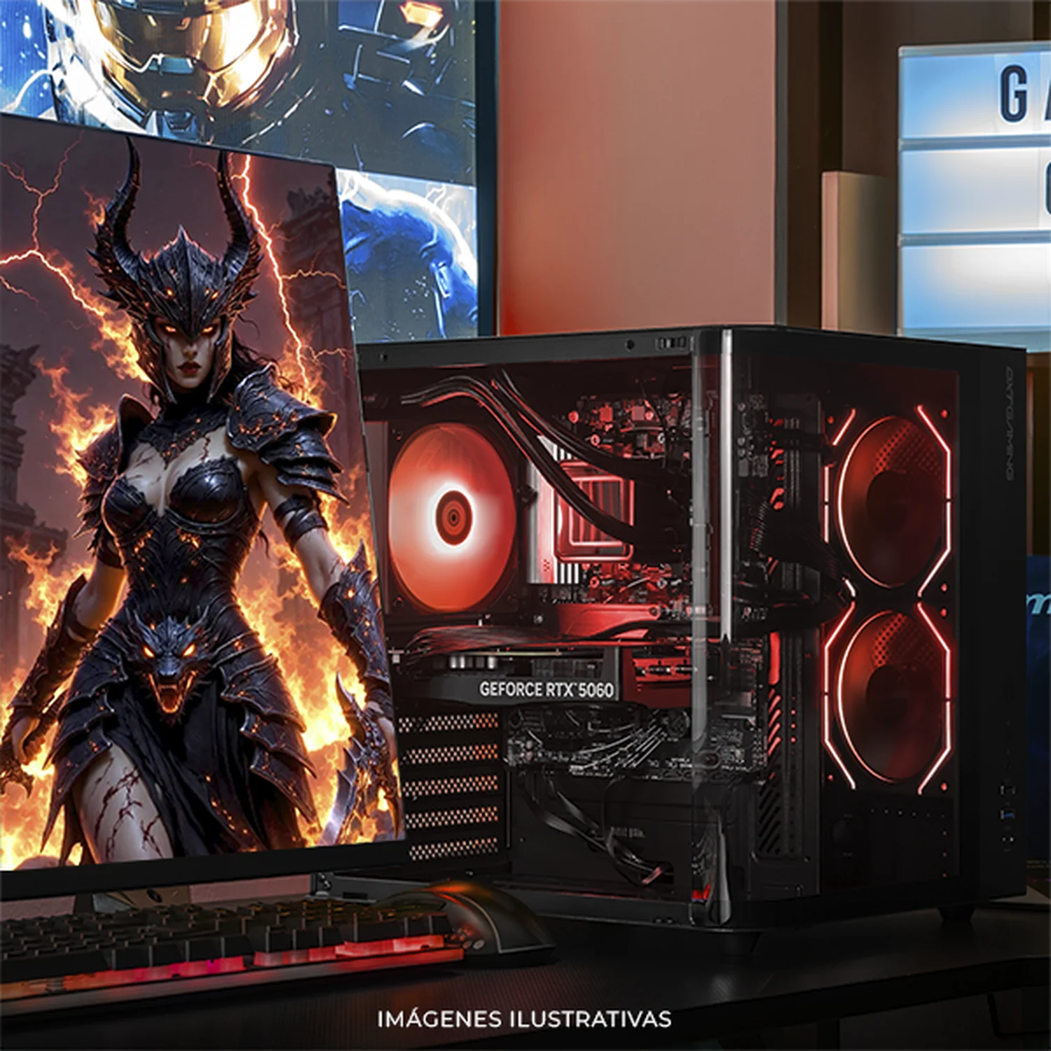 PC Gamer Xtreme PC Gaming NVIDIA GeForce RTX 5060 AMD Ryzen 7 9700X 16GB DDR5 SSD 1TB Sistema Liquido WIFI Black gaming 1080p, estudios y multitarea - Image 6