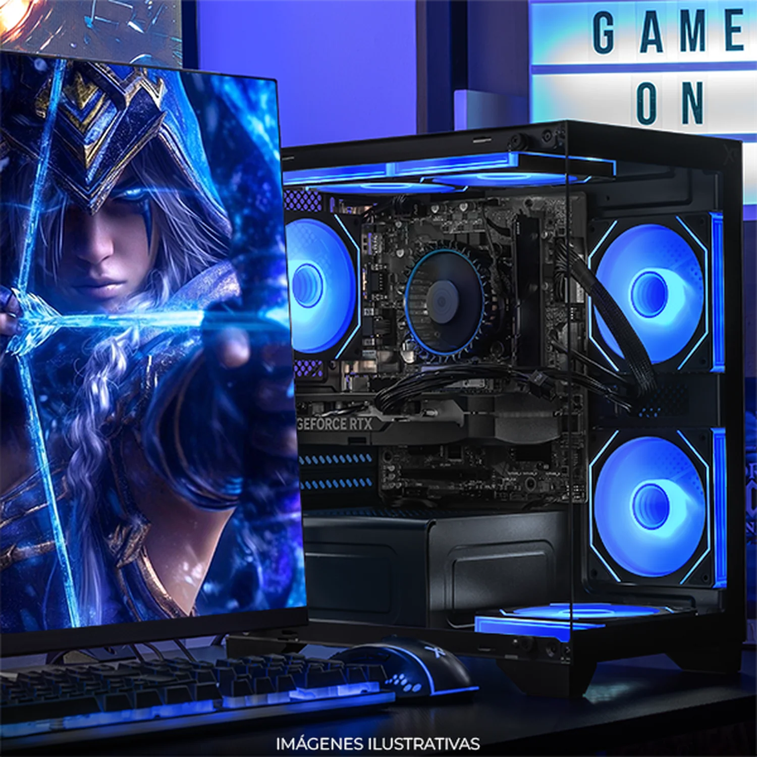 PC Gamer IA Xtreme PC Gaming NVIDIA GeForce RTX 5060 Ti Intel Core i7 14700F 16GB SSD 1TB WIFI Black Productividad Versátil Acelerada con IA - Image 6