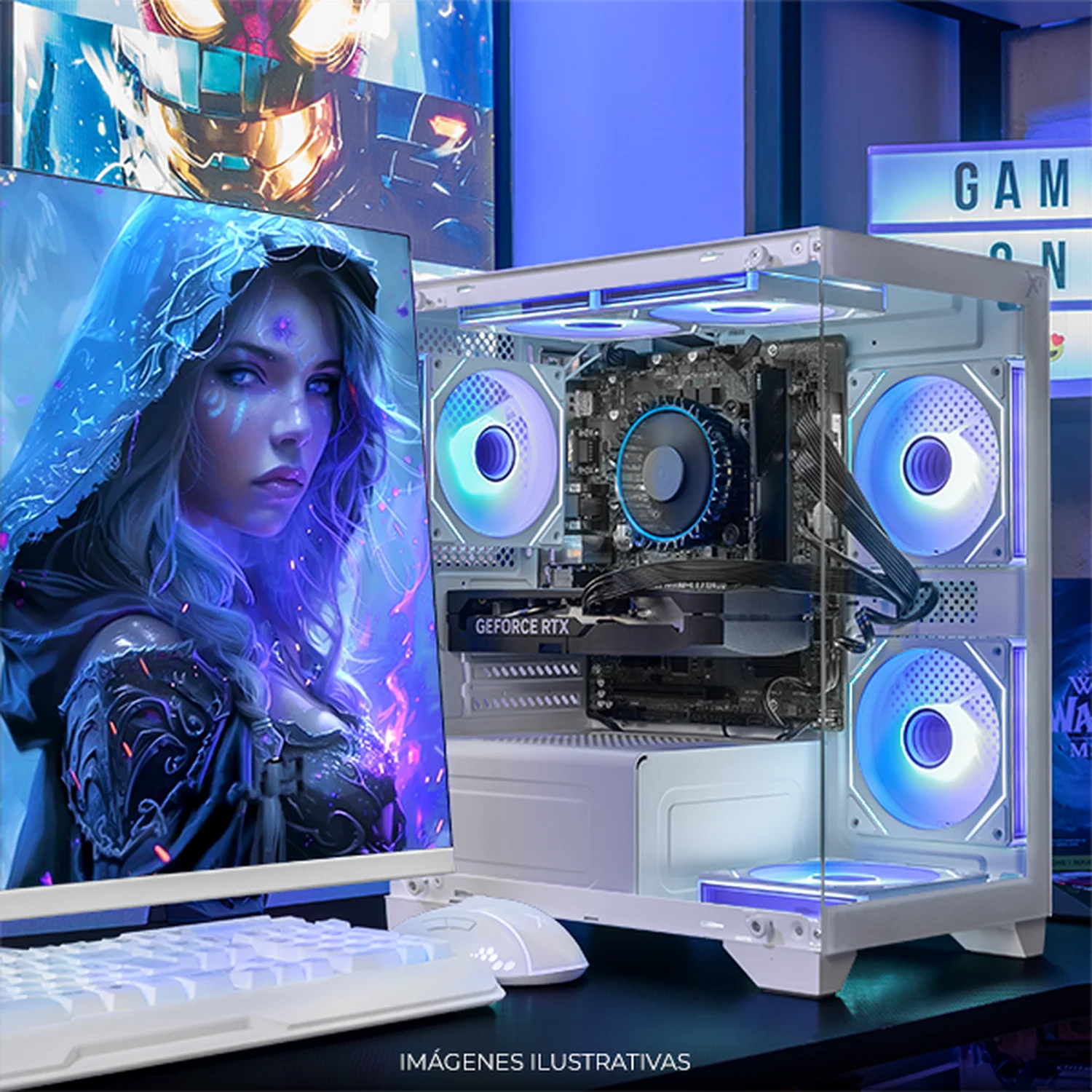 PC Gamer IA Xtreme PC Gaming NVIDIA GeForce RTX 5060 Ti Intel Core i7 14700F 16GB SSD 1TB WIFI White Productividad Versátil Acelerada con IA - Image 6