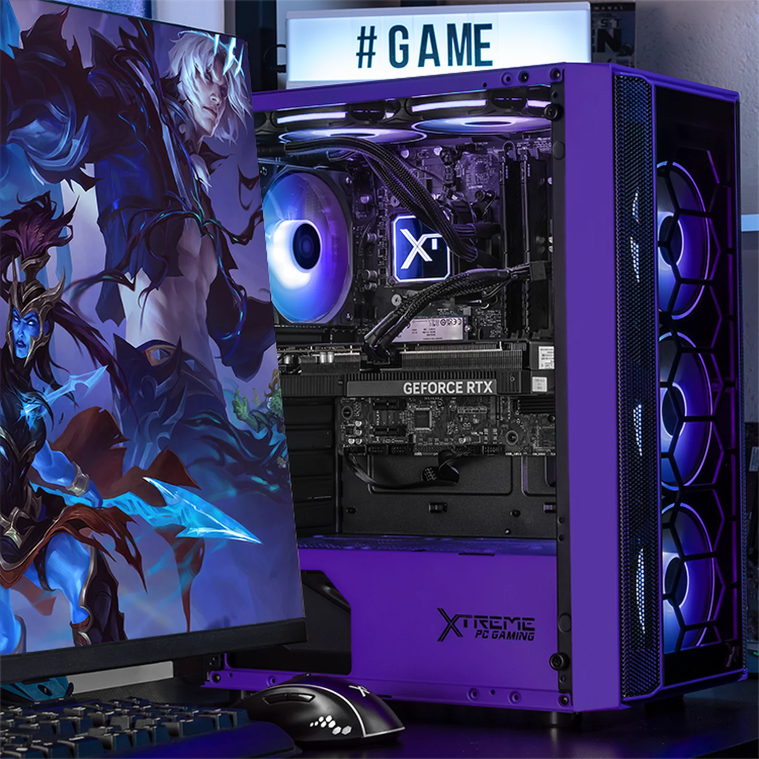 PC Gamer Xtreme PC Gaming NVIDIA GeForce RTX 5060 Ti Intel Core i9 12900F 32GB SSD 1TB Sistema Liquido WIFI W11 Violet gaming competitivo y streaming - Image 6