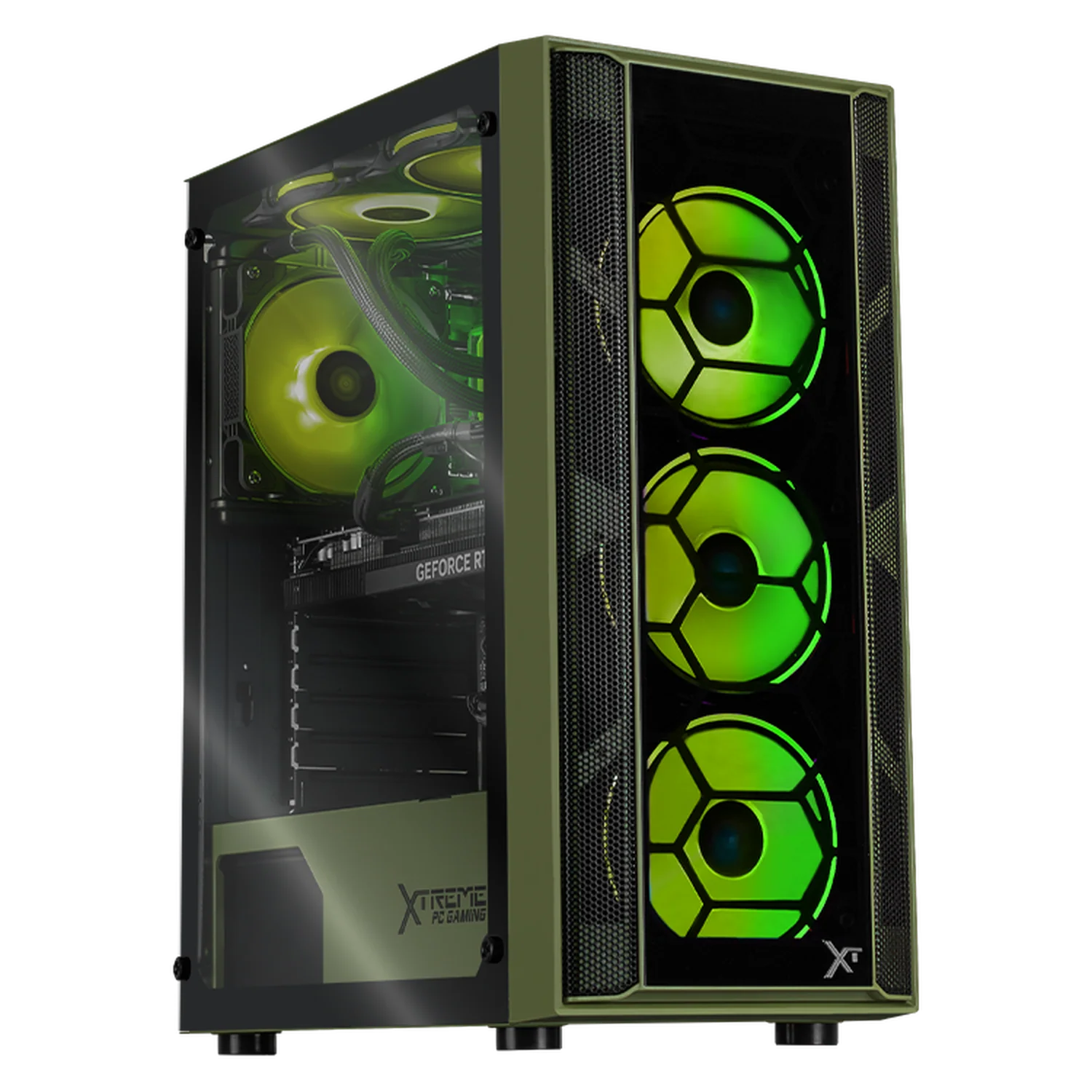 PC Gamer Xtreme PC Gaming NVIDIA GeForce RTX 5060 Ti Intel Core i9 12900F 32GB SSD 1TB Sistema Liquido WIFI W11 Dark Green gaming competitivo y streaming