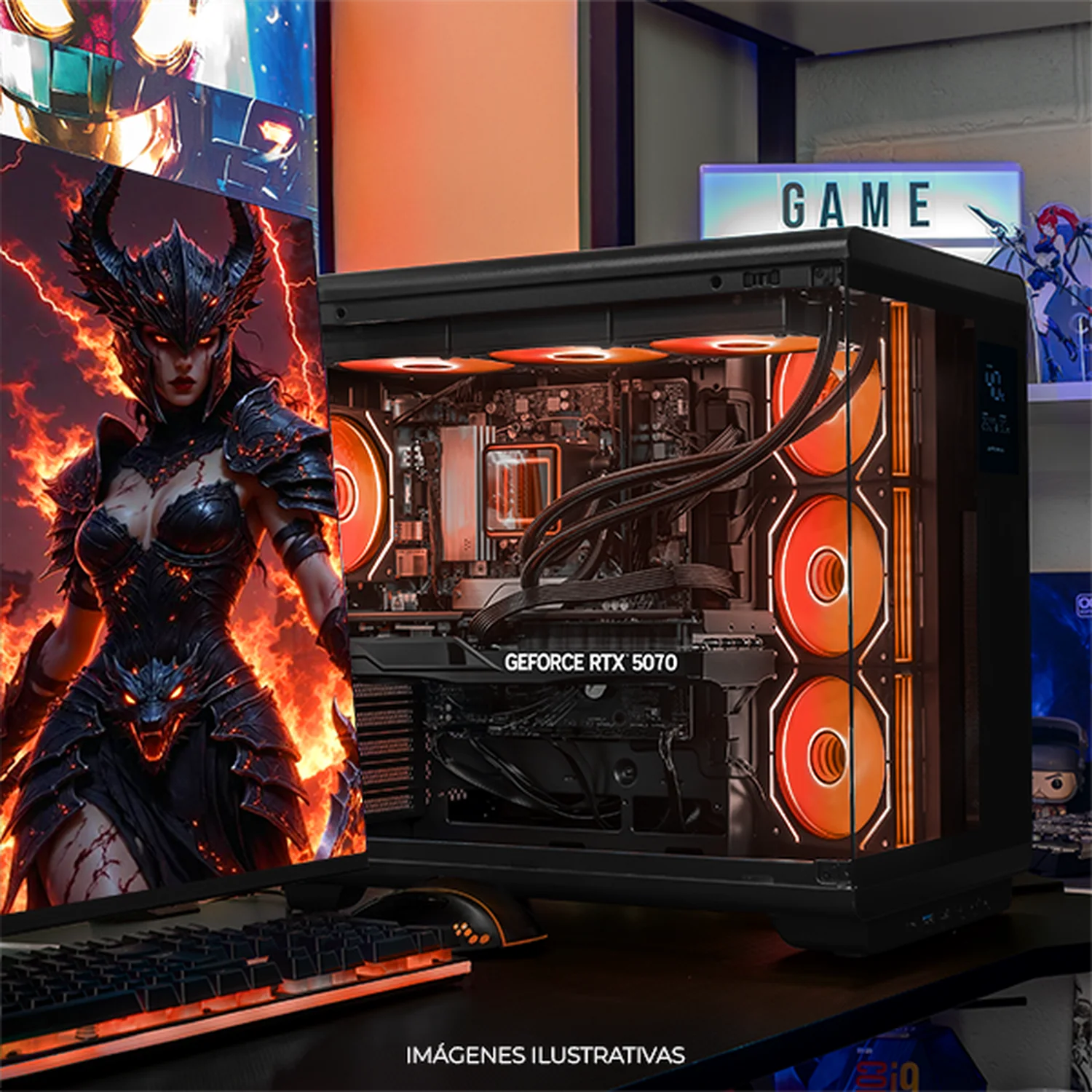 PC Gamer IA Xtreme PC Gaming NVIDIA GeForce RTX 5070 AMD Ryzen 9 9900X 16GB DDR5 SSD 1TB Sistema Liquido WIFI Black Alto Desempeño Creativo con IA Integrada - Image 6