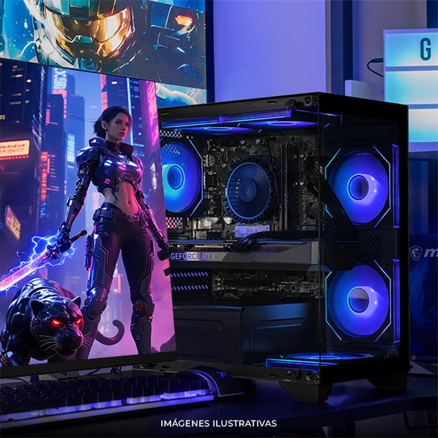 PC Gamer Xtreme PC Gaming NVIDIA GeForce RTX 5070 Intel Core i7 14700F 32GB SSD 1TB WIFI Black para gaming competitivo y streaming - Image 6