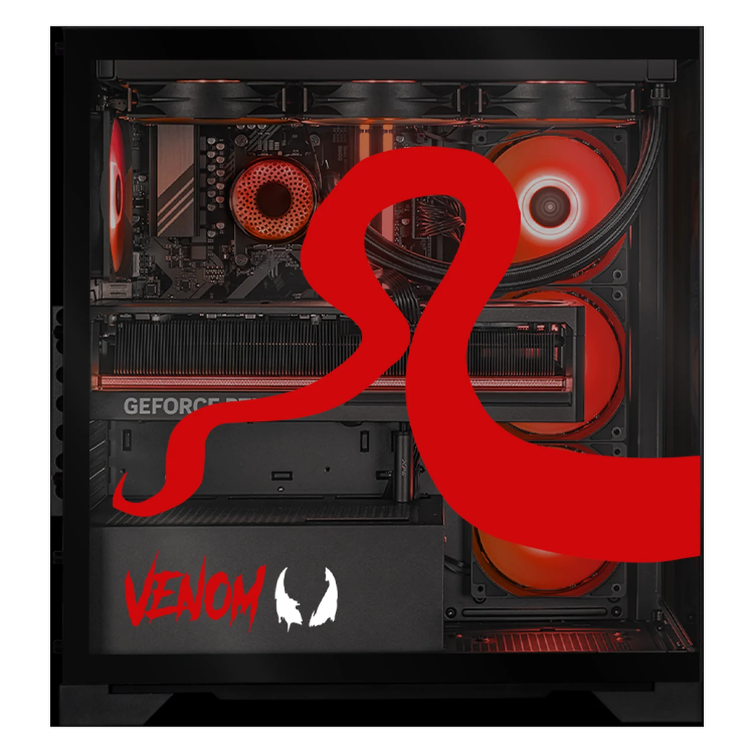 PC Gamer IA Xtreme PC Gaming NVIDIA GeForce RTX 5080 AMD Ryzen 9 9900X 32GB DDR5 SSD 1TB Sistema Liquido WIFI Venom Black Productividad Profesional impulsada por IA Avanzada - Image 4