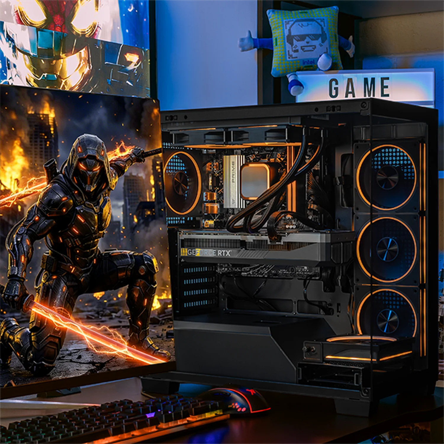 PC Gamer IA Xtreme PC Gaming NVIDIA GeForce RTX 5080 AMD Ryzen 9 9900X3D 32GB DDR5 SSD 2TB Sistema Liquido WIFI Black Productividad Profesional impulsada por IA Avanzada - Image 6
