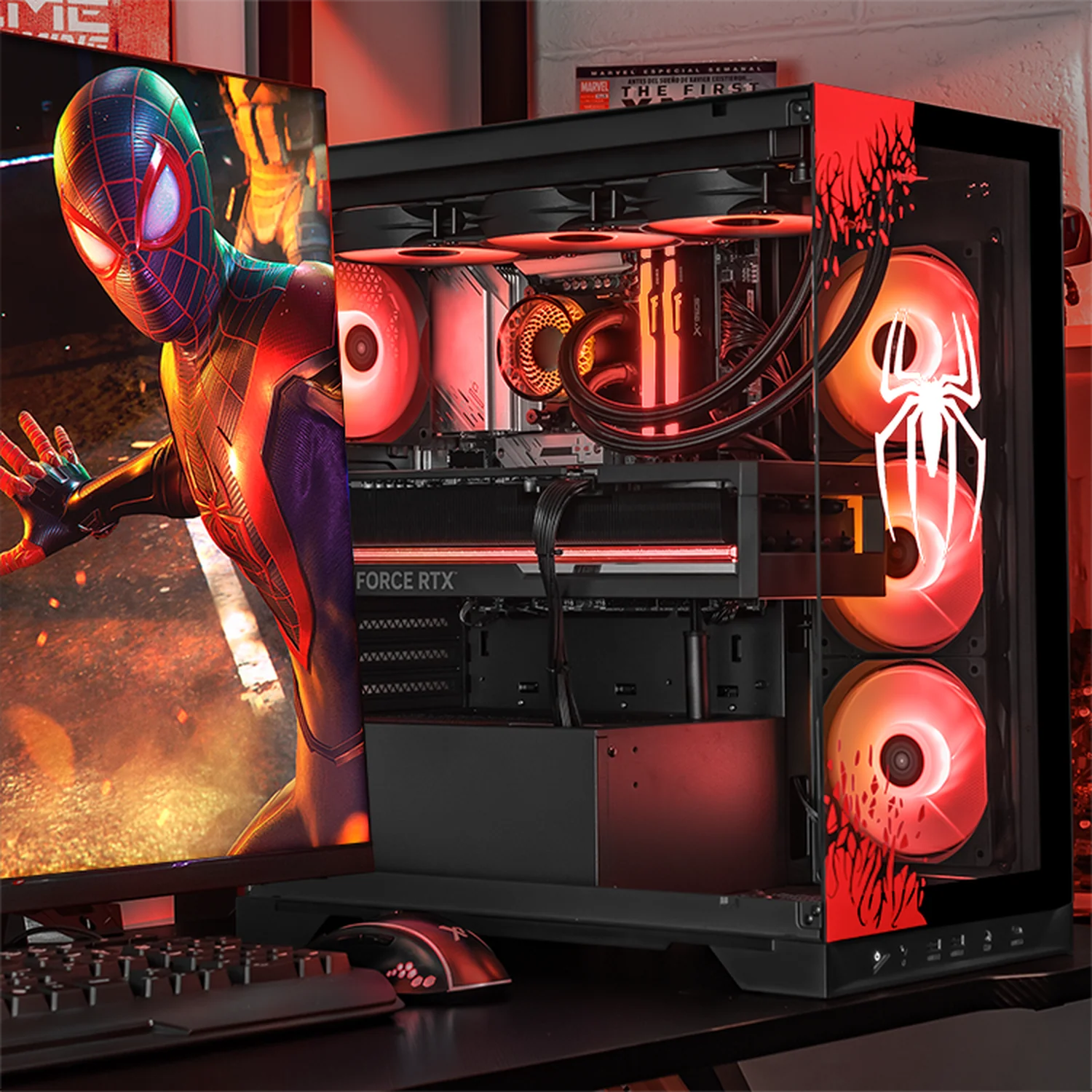 PC Gamer IA Xtreme PC Gaming NVIDIA GeForce RTX 5080 Intel Core i9 14900KF 32GB DDR5 SSD 1TB Sistema Liquido WIFI Spider-Man Black Productividad Profesional impulsada por IA Avanzada - Image 6