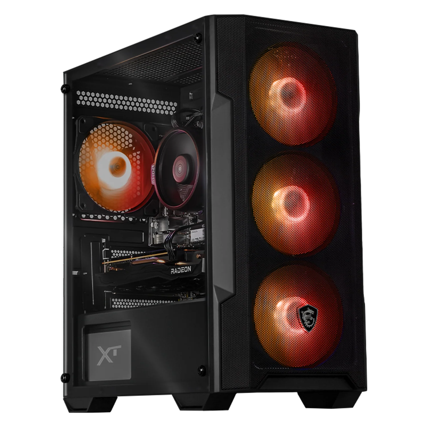 PC Gamer Xtreme PC Gaming MSI AMD Radeon RX 9060 Ryzen 7 5700 16GB SSD 1TB WIFI Black gaming 1080p, estudios y multitarea