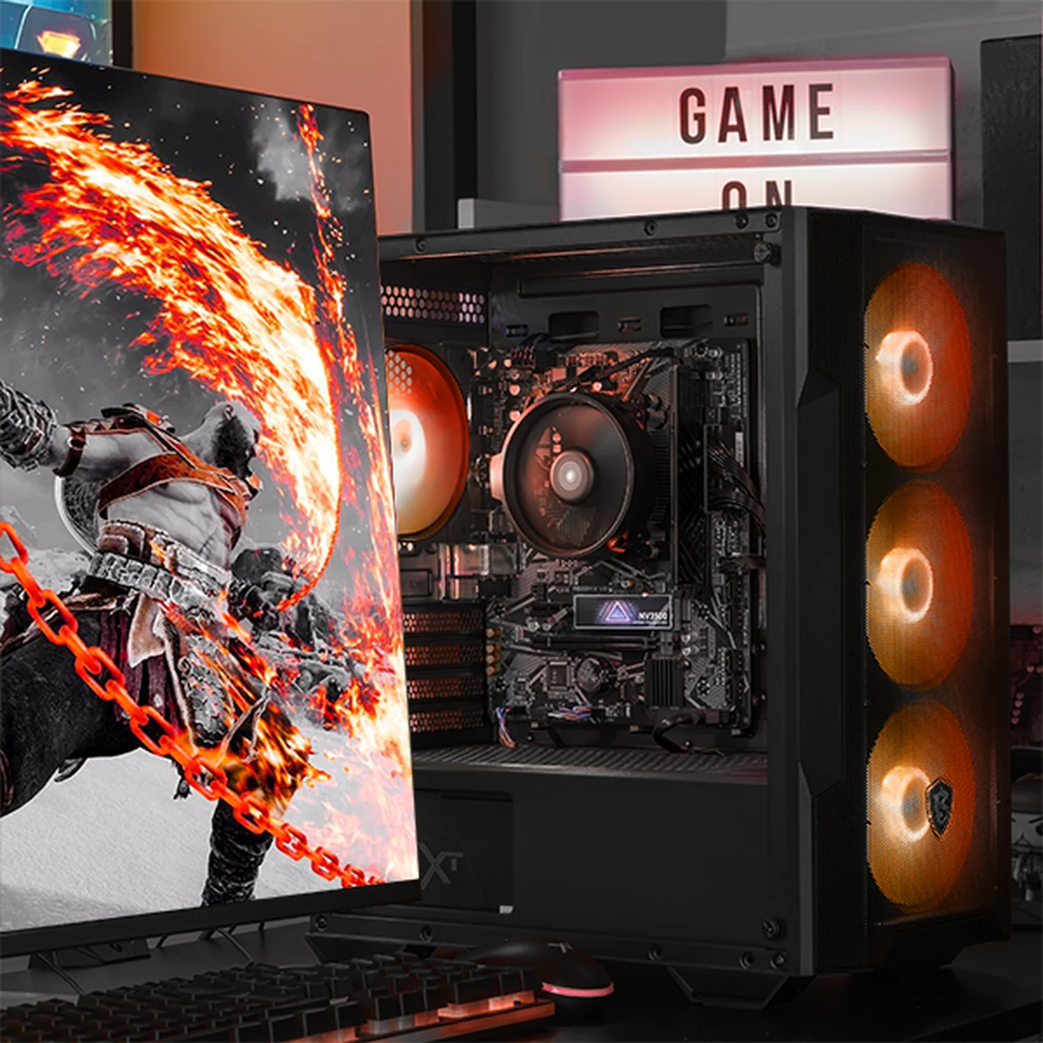 Computadora Escritorio Xtreme PC Gaming MSI AMD Radeon Vega Renoir Ryzen 7 5700G 16GB SSD 1TB WIFI Black rendimiento básico para juegos casuales, trabajo y estudio - Image 6