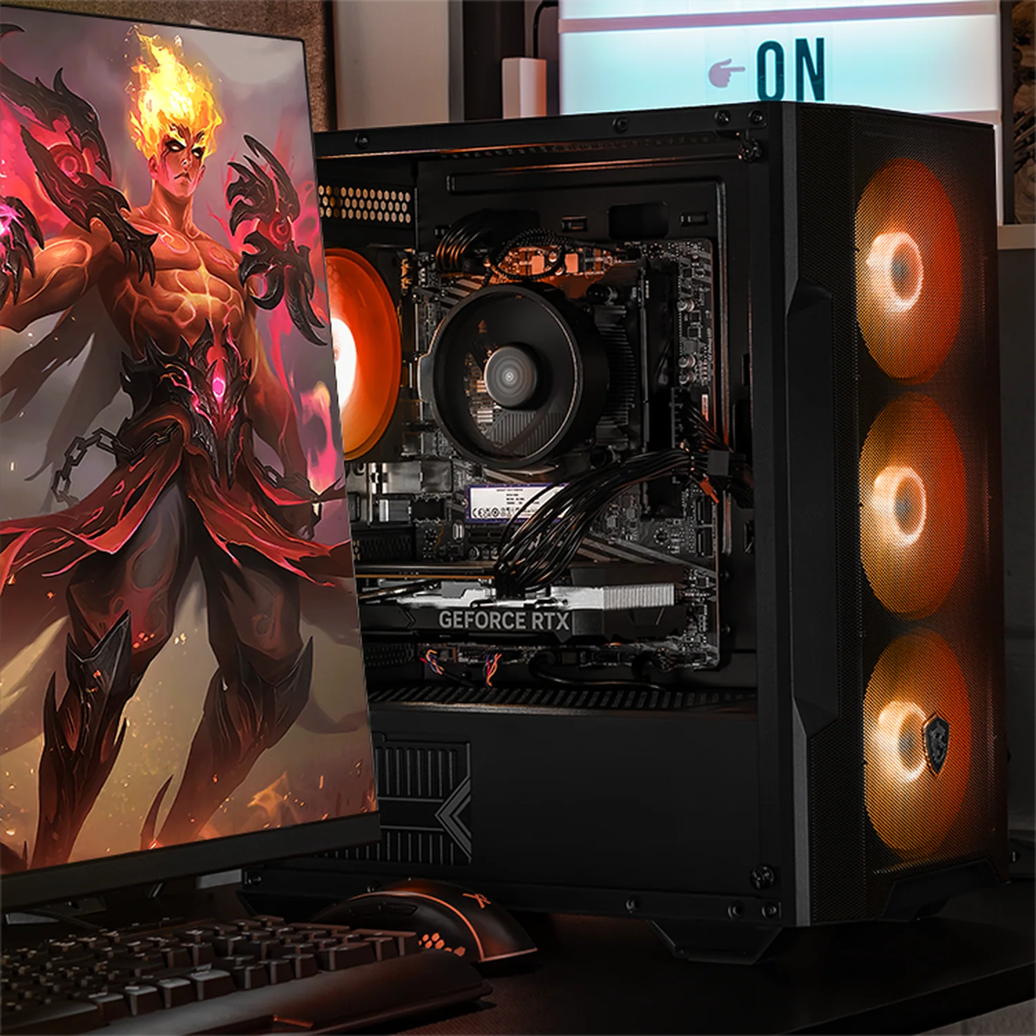 Xtreme PC Gaming MSI Geforce RTX 4060 AMD Ryzen 7 5700 32GB SSD 1TB WIFI - Image 6