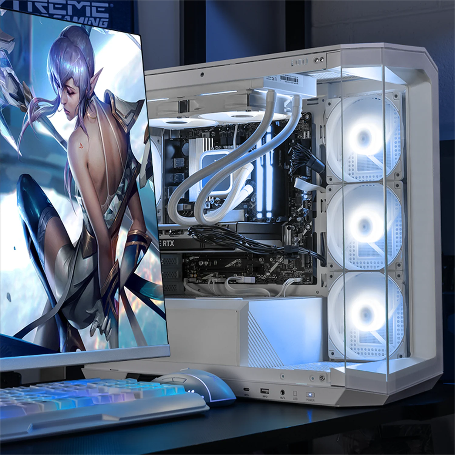 PC Gamer Xtreme PC Gaming MSI NVIDIA GeForce RTX 5060 Intel Core i7 14700F 16GB DDR5 SSD 1TB Sistema Liquido WIFI White gaming 1080p, estudios y multitarea - Image 6