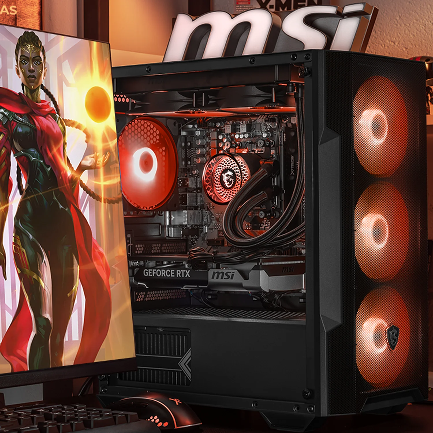 PC Gamer Xtreme PC Gaming MSI NVIDIA Geforce RTX 5060 Ti AMD Ryzen 7 9700X 16GB DDR5 SSD 1TB Sistema Liquido WIFI Black gaming 1080p, estudios y multitarea - Image 6