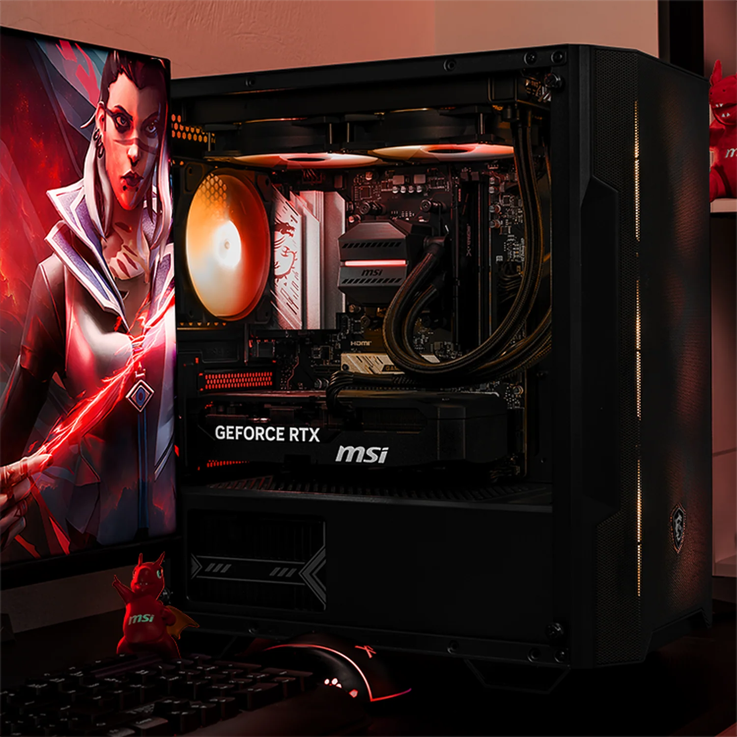 PC Gamer Xtreme PC Gaming MSI NVIDIA GeForce RTX 5070 AMD Ryzen 7 9700X 16GB DDR5 SSD 1TB Sistema Liquido WIFI Lucky para gaming competitivo y streaming - Image 6