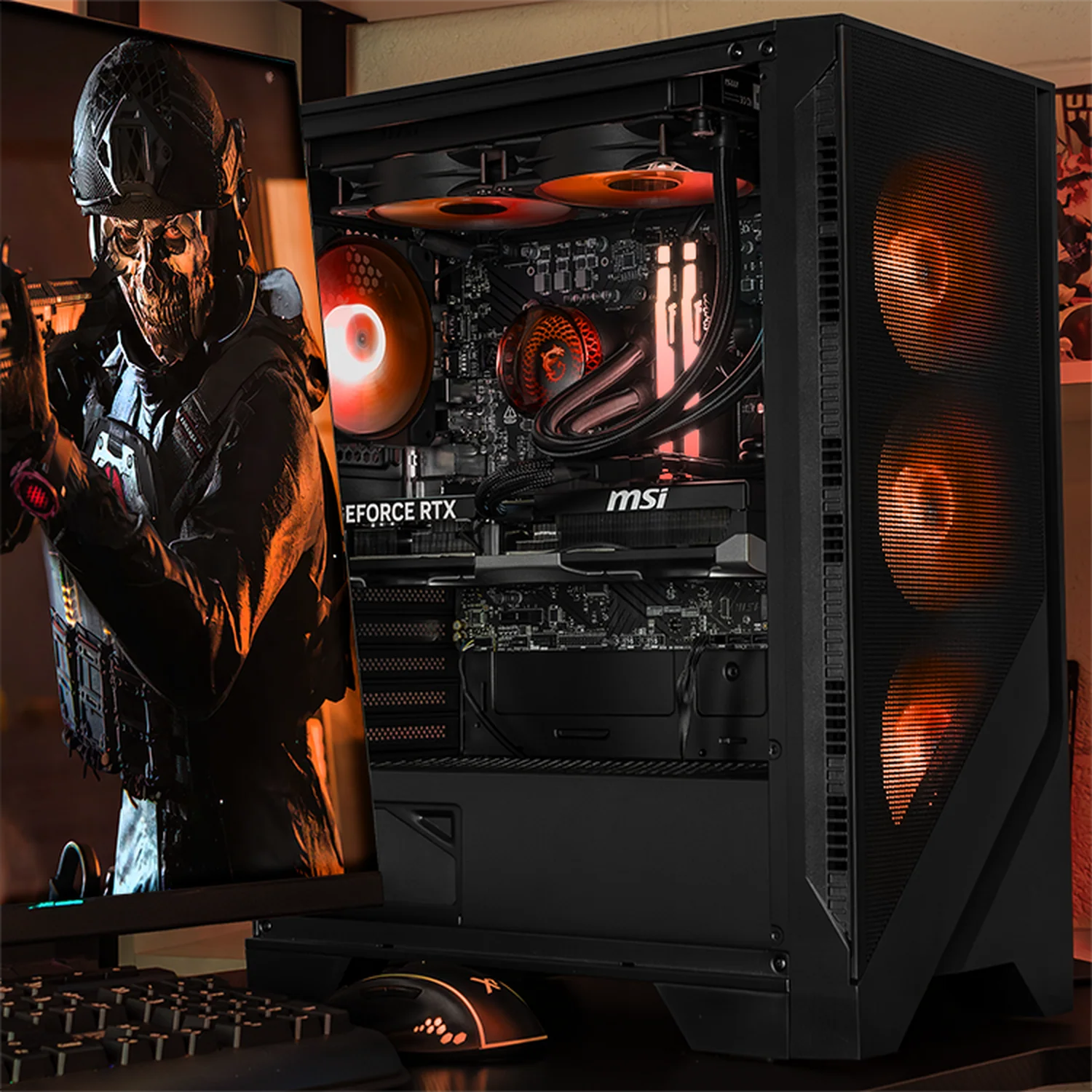 PC Gamer Xtreme PC Gaming MSI NVIDIA GeForce RTX 5070 Ti Intel Core i9 14900KF 32GB DDR5 SSD 1TB Sistema Liquido WIFI Black para gaming competitivo y streaming - Image 6