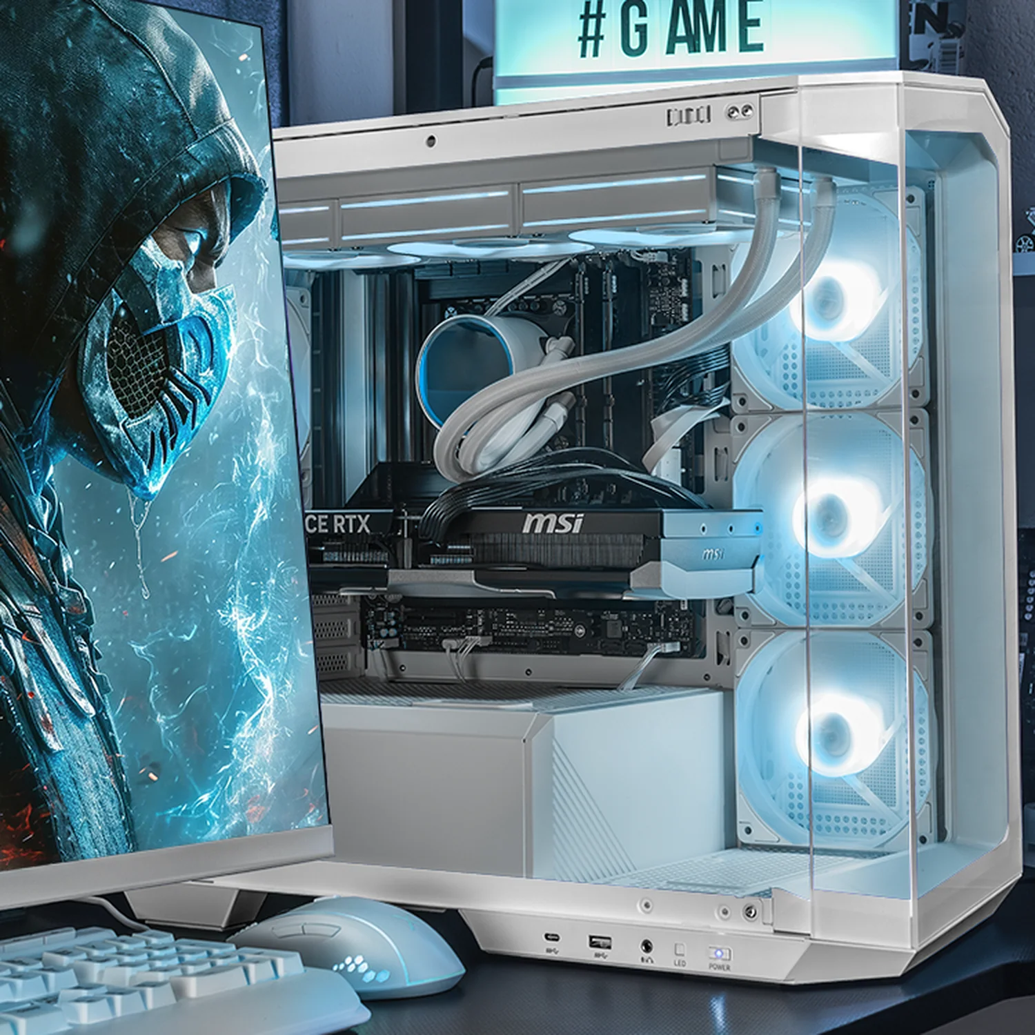PC Gamer IA Xtreme PC Gaming MSI NVIDIA GeForce RTX 5070 Ti Intel Core Ultra 7 265KF 32GB DDR5 SSD 1TB Sistema Liquido WIFI White Alto Desempeño Creativo con IA Integrada - Image 6